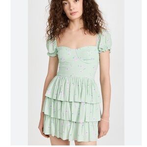 WAYF Viviana Tiered Mini Dress NWT